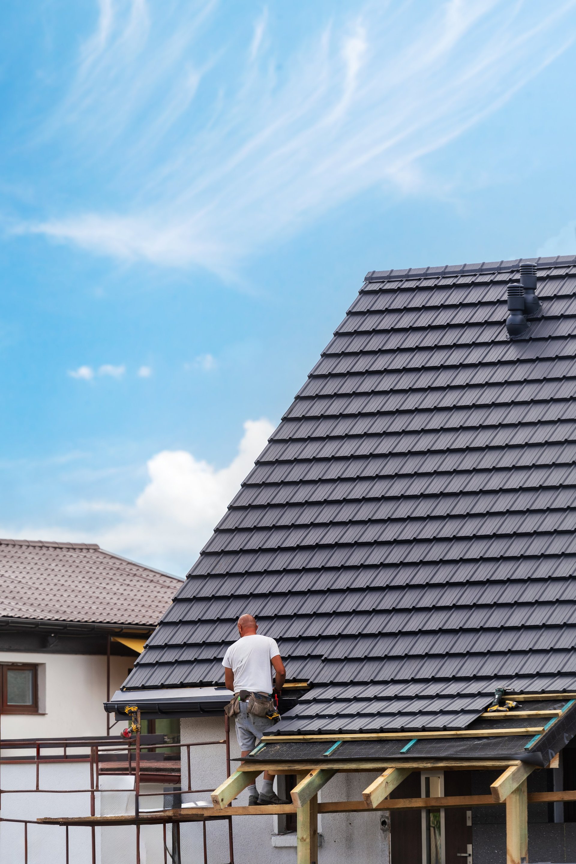 Professional roofing work